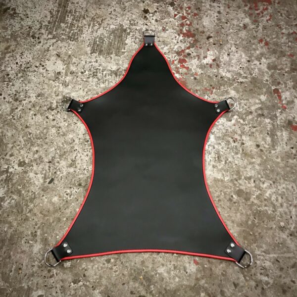 Steeltoys Leather 5-Point Sling Black with Red Piping