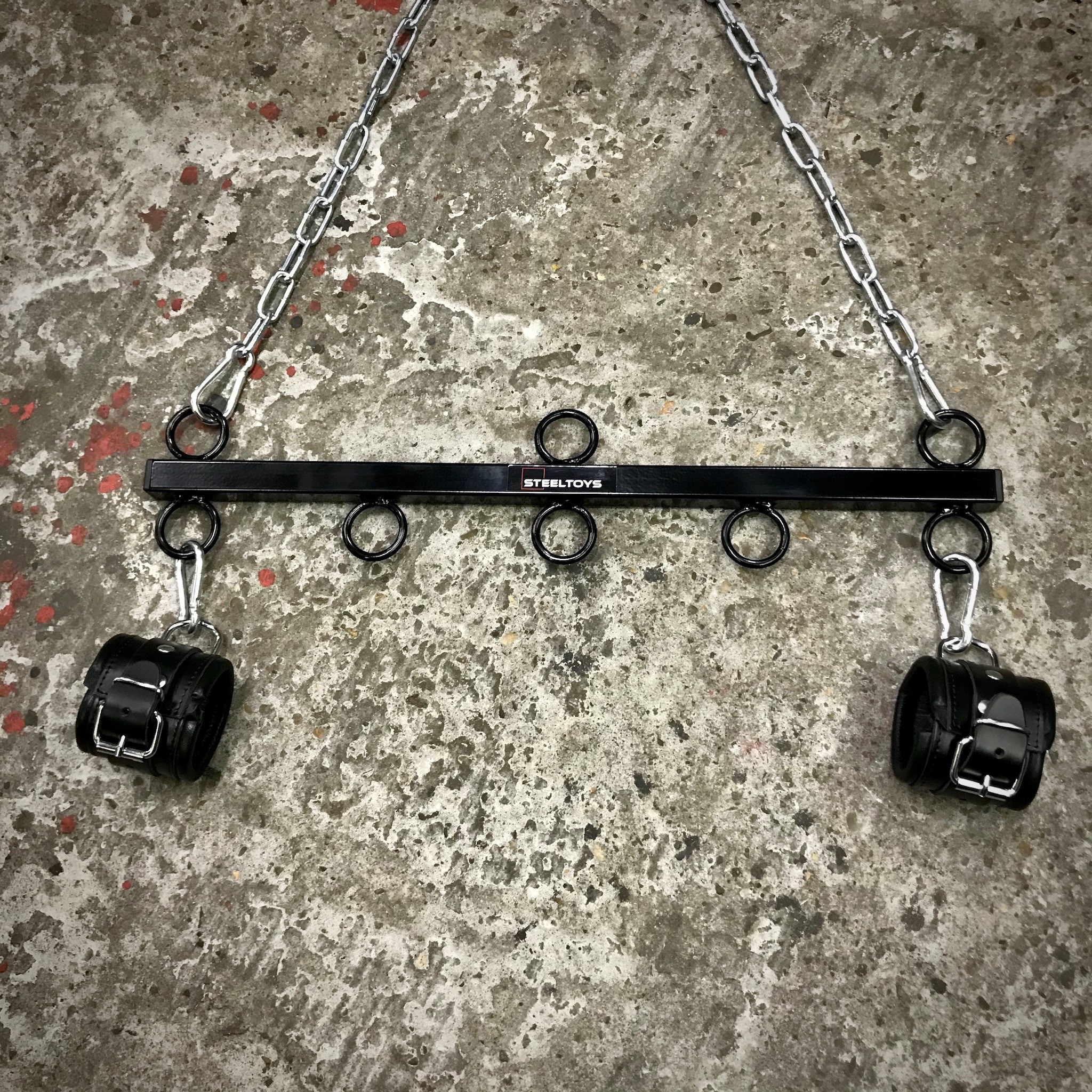 Spreidstang / ophanging 60 cm met 8 bondage ringen - Afbeelding 8