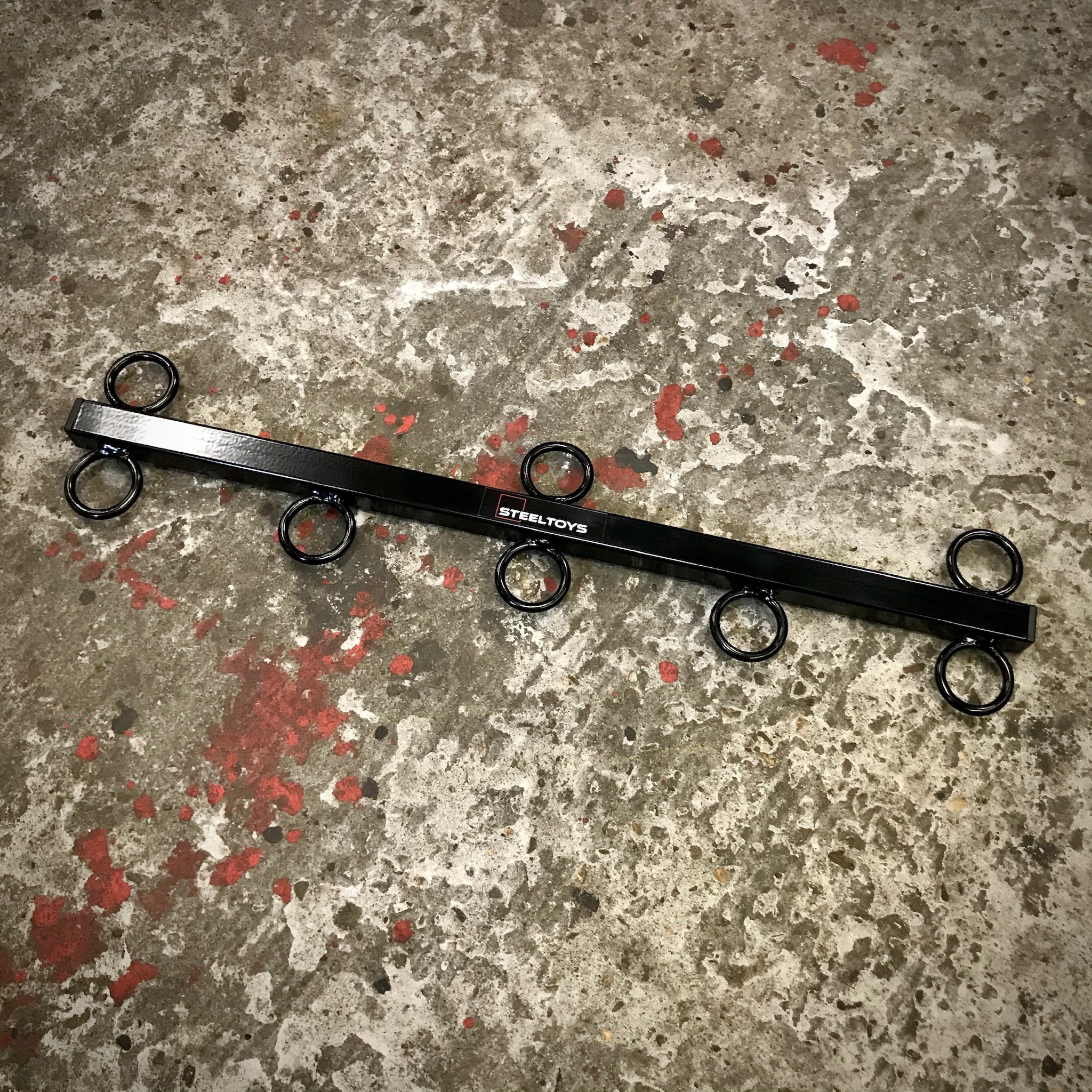 Spreidstang / ophanging 60 cm met 8 bondage ringen - Afbeelding 3