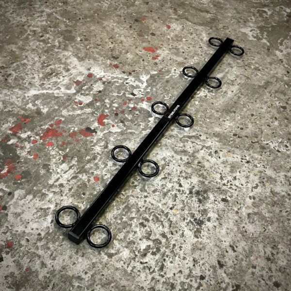 Steeltoys Spreader bar / Suspension 80 cm. with 10 bondage rings