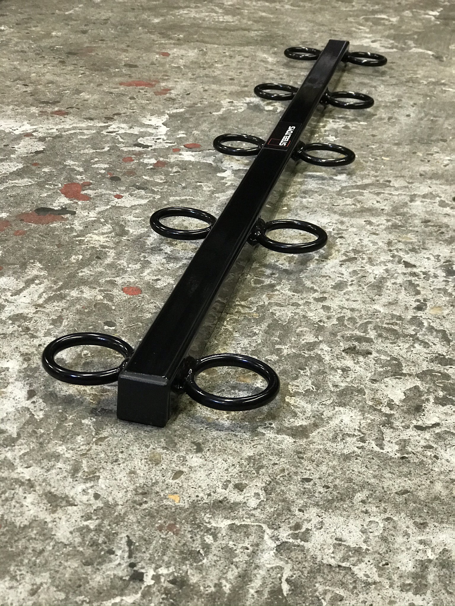 Spreidstang / Ophanging 80 cm. met 10 bondage ringen - Afbeelding 7