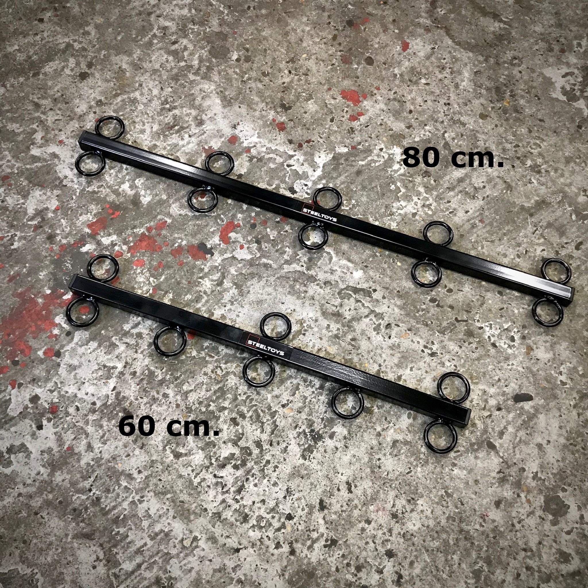 Spreidstang / Ophanging 80 cm. met 10 bondage ringen - Afbeelding 9