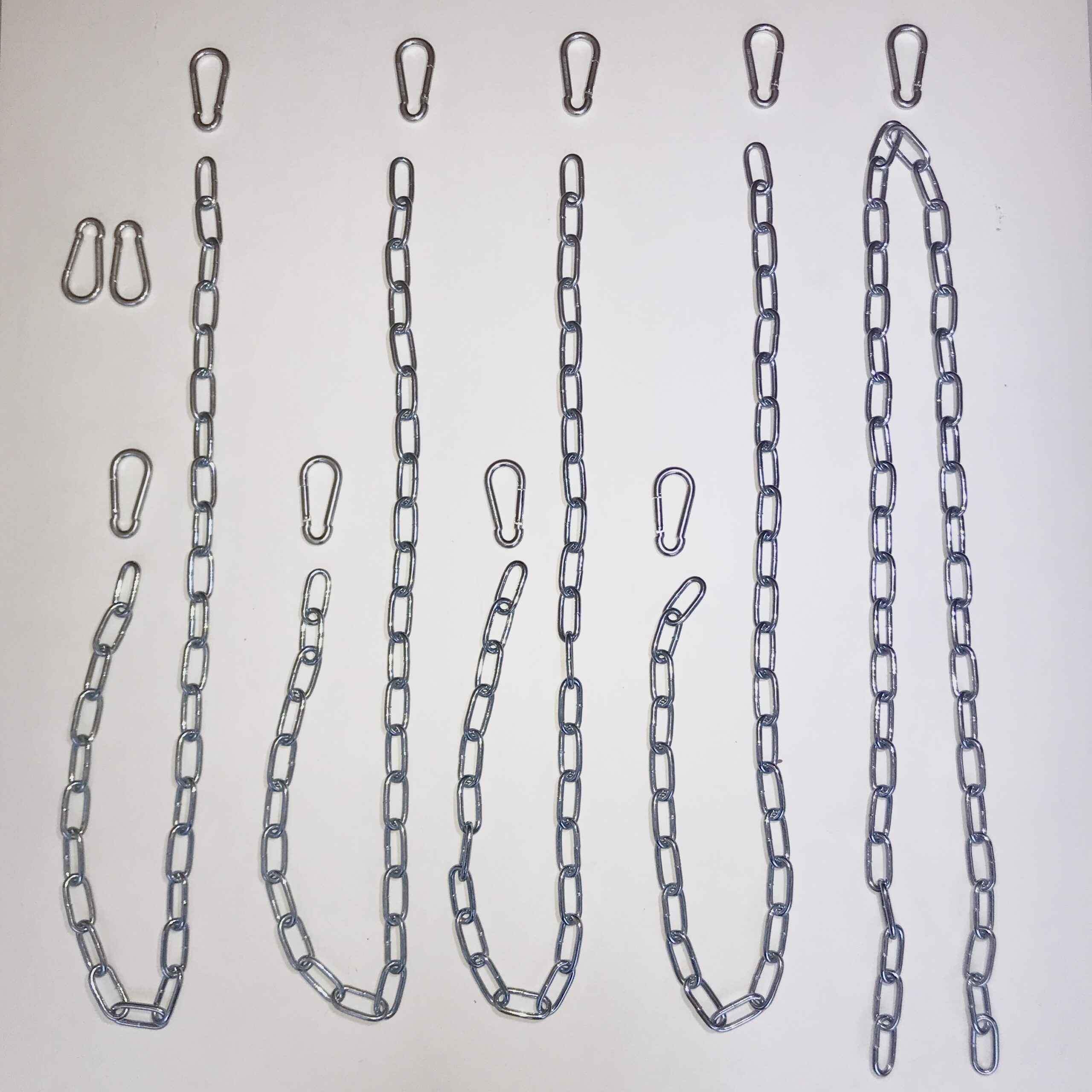 Ketting SET 5-punts-sling in frame + 12 karabijnhaken - Afbeelding 2