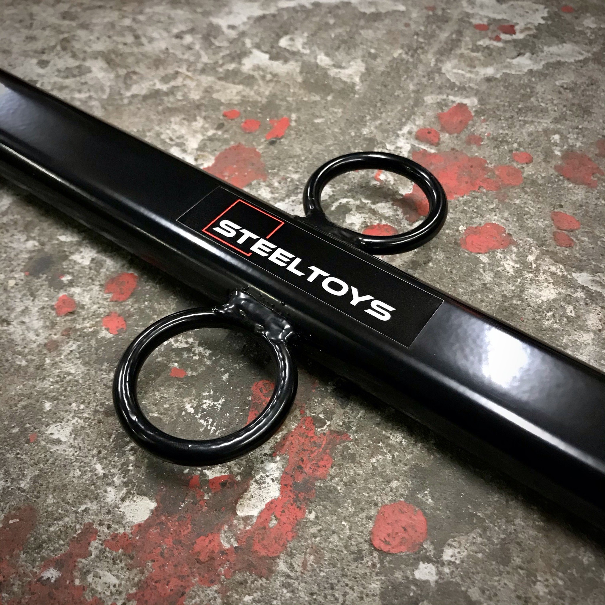 Complete SET Leather Wrist + Ankle + Neck Cuff + Spreader 50 cm. Black + Black Piping - Image 11