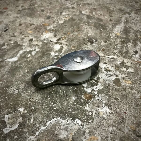 Pulley, steel with nickel and nylon roller