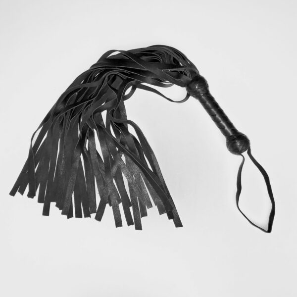 Lederen Zweep, 70 cm. Zwart