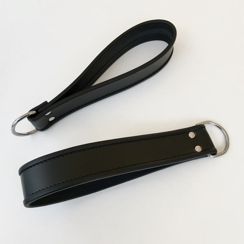 Leg Loops Leather With 1 D-Ring With Piping Black - Image 11