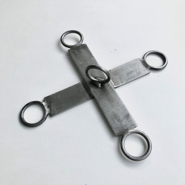 Spreider Hogtie Bondage Kruis in Blanke Lak