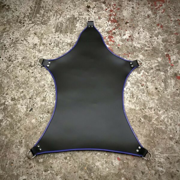 Steeltoys Leather 5 Point Sling Black with Purple Piping