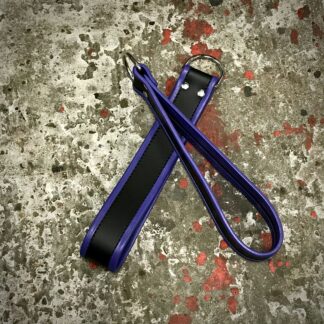 Leg Loops Leather with 1 D-ring with Purple Piping