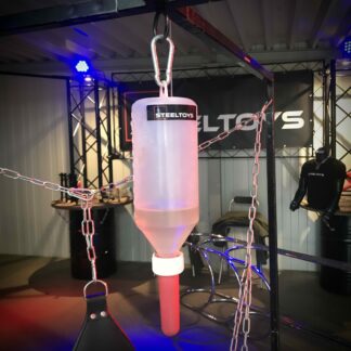 Steeltoys Lubricant bottle with drip-free rubber teat + hanging carabiner.
