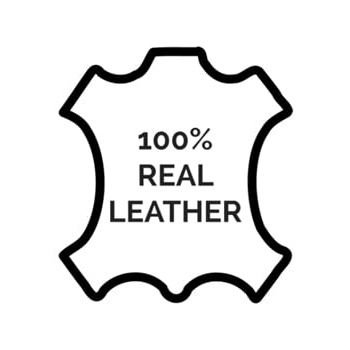 Pols Sling Lussen Leder + Witte Bies +1D-ring - Afbeelding 6