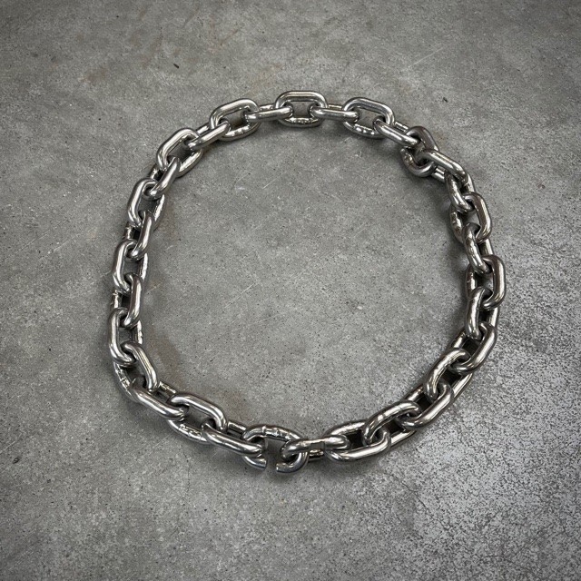 Neck Chain 6 mm. Stainless Steel With Special Nearly Invisible Hand-Cut Closure - Image 3