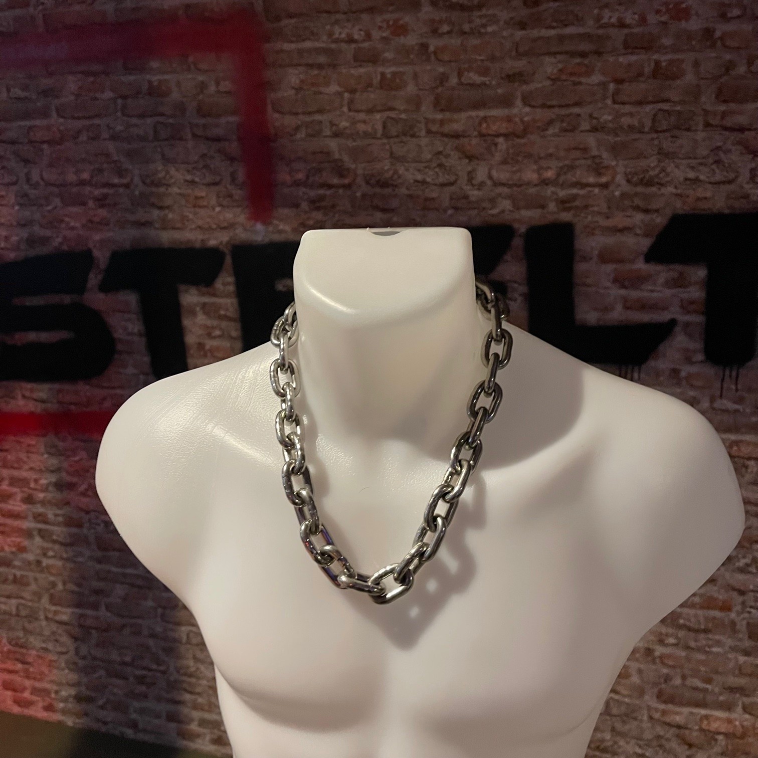 Neck Chain 6 mm. Stainless Steel With Special Nearly Invisible Hand-Cut Closure - Image 7