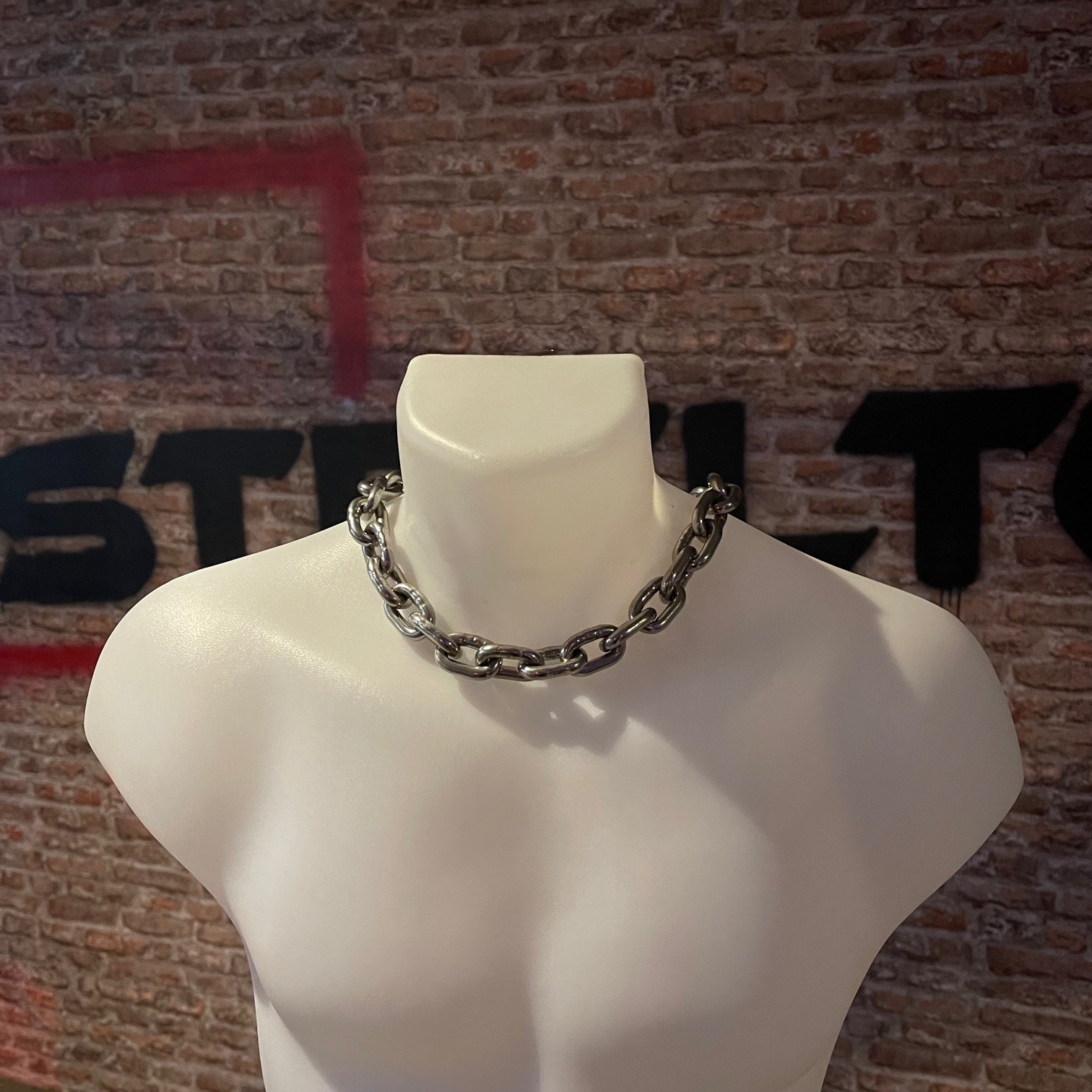 Neck Chain 6 mm. Stainless Steel With Special Nearly Invisible Hand-Cut Closure - Image 8