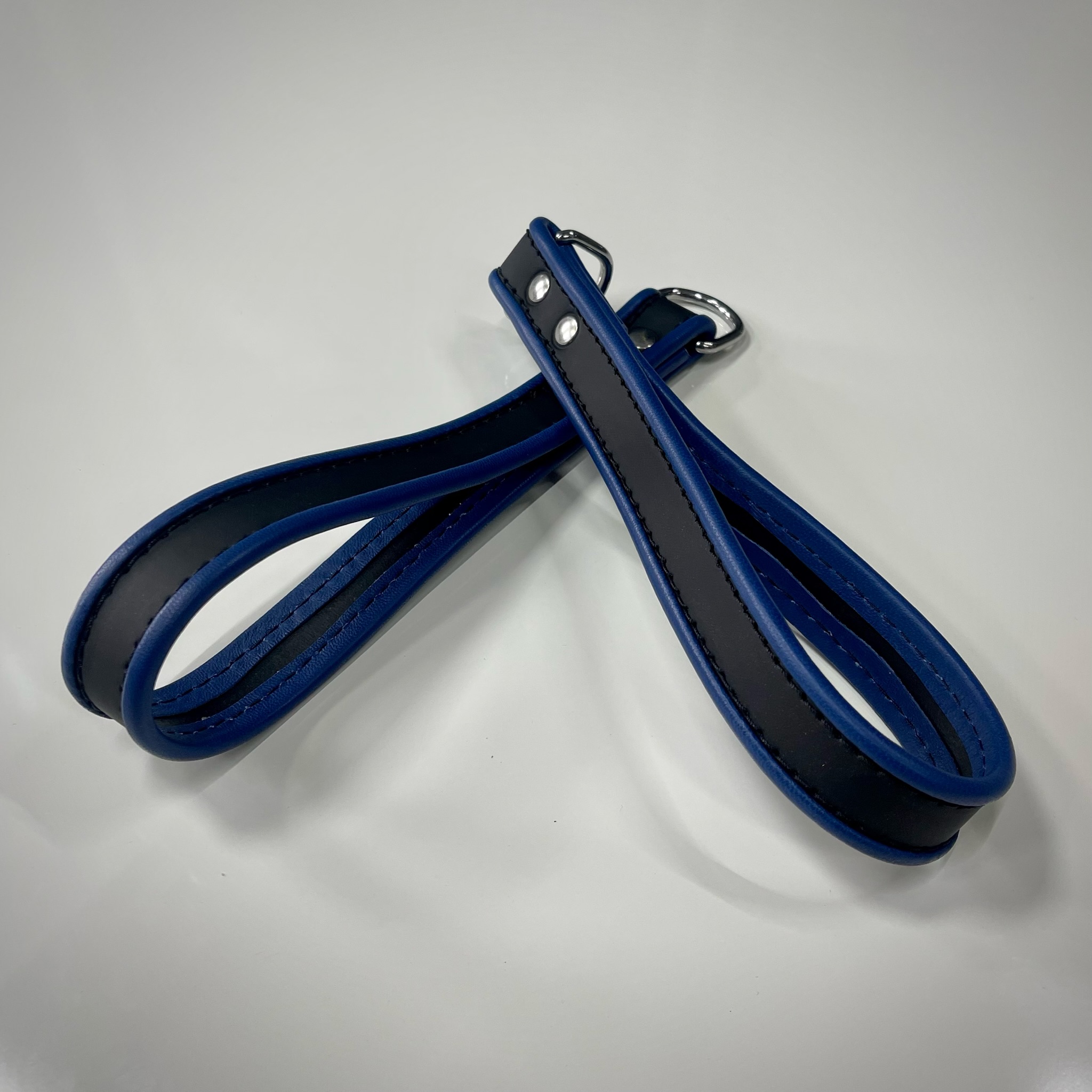 Wrist loops with blue trim