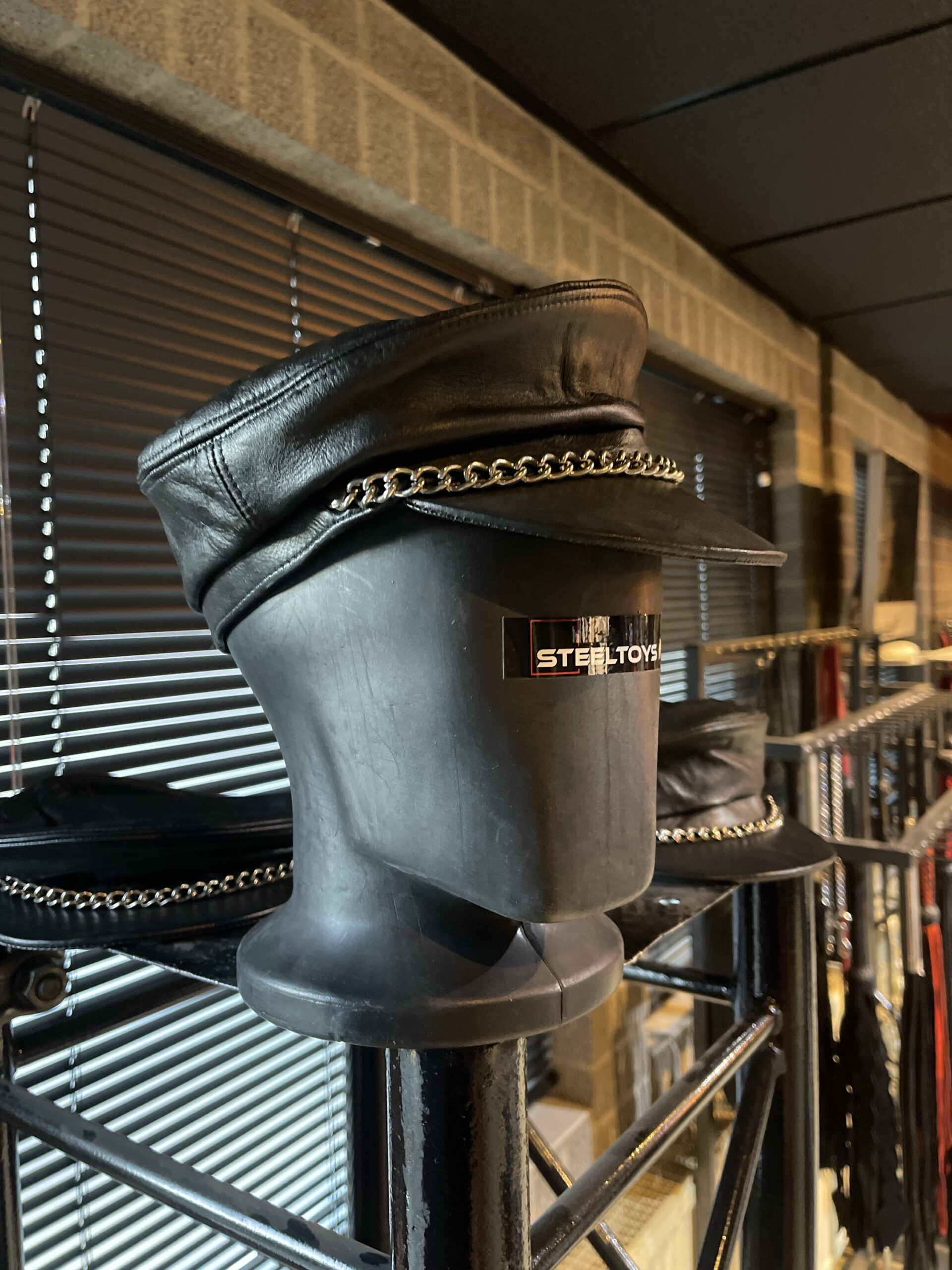 Echt Lederen Cap Zwart