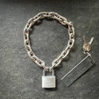 Steeltoys stainless nacklace 6mm. + ABUS lock