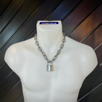 Steeltoys RVS halsketting 4mm. + Abus slot